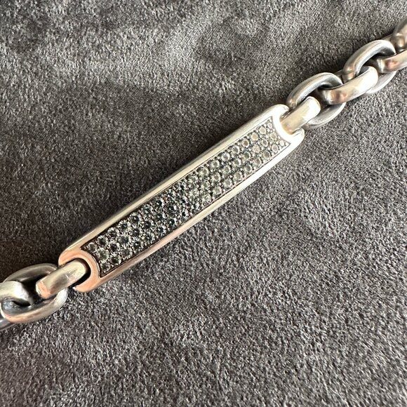 David Yurman Streamline ID Bracelet w/ Color Change Garnets - 8.75" - RARE - Picture 10 of 16